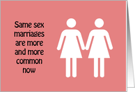 Congratulations On Same Sex Lesbian Marriage With Symbols card