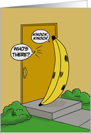 Blank Note Card With A Banana Saying Knock Knock card