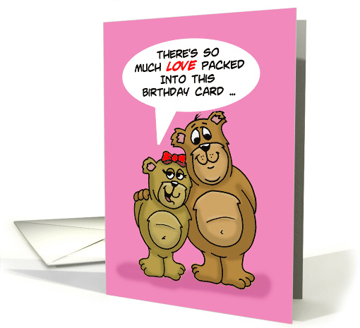 Birthday Card From Both Of Us With Cartoon Bear Couple card (1502940)