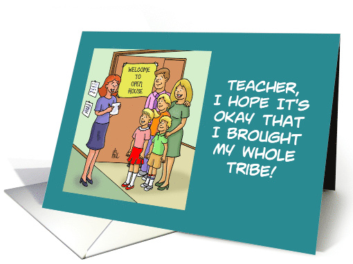 Blank Note Card For A Teacher I Brought My Whole Tribe card (1503466)