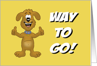 Congratulations No More Training Wheels With A Cartoon Dog card