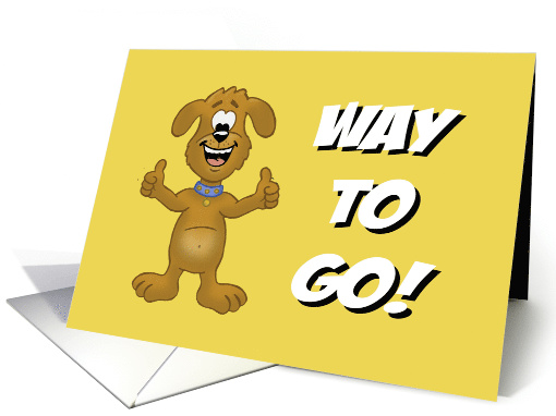 Blank Note Card With A Cartoon Dog Giving Thumbs Up card (1504486)