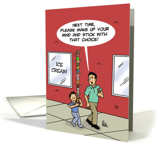 Humorous father's Day Card With Dad Telling Son To Pick... (1504662)