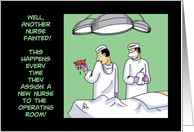 Humorous Nurses Day Card With Cartoon In The Operating Room card