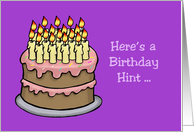 Humorous Birthday Card Here’s a Birthday Hint card
