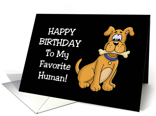Humorous Birthday Card With a Cartoon Dog To My Favorite Human card