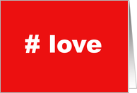 Simple Romance Card With Hashtag Symbol And Love card
