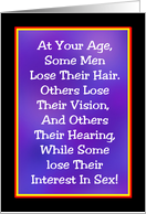 Getting Older Birthday Card At Your Age card