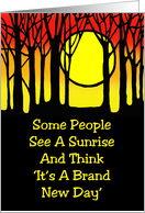 Humorous Hi/Hello Card With A Sunrise card
