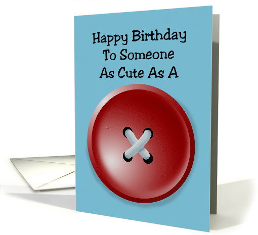 Birthday Card for A Great Granddaughter With A Button Drawing card