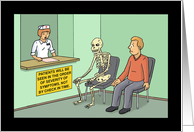 Humorous Encouragement Card With Cartoon Of Doctor’s Waiting Room card