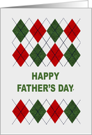 Father’s Day Card With An Argyle Pattern card