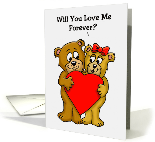 Cute Valentine Card for Her With A Cartoon Bear Couple... (1512654)