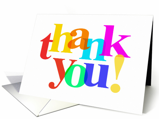 Colorful Thank You Card With The Inside Blank card (1516378)