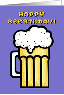 Birthday Card With A Glass Of Beer Happy Beerthday! card