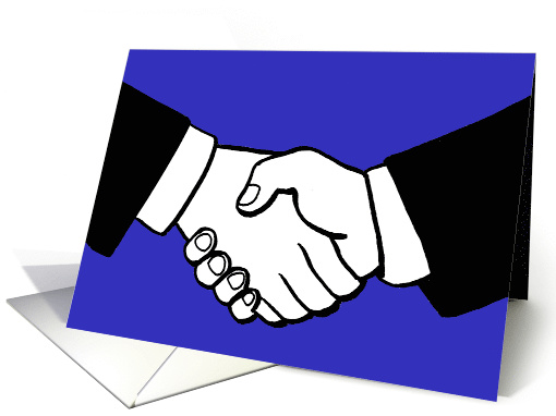 Blank Note Card With Two People Shaking Hands card (1517676)