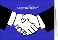 Business Congratulations On Your Promotion Card With Shaking Hands card