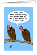 Weight Loss / Dieting Card With Cartoon Of Two Vultures card