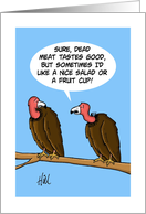 Blank Note Card With Cartoon Of Two Vultures card
