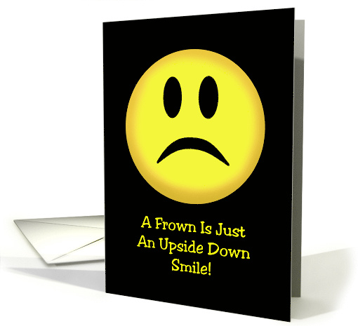Humorous Hi, Hello Card With Sad Face and Butt Crack Joke card