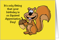 Birthday Card For Someone On January 21st Squirrel Appreciation Day card