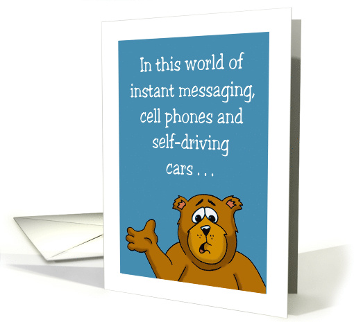 Birthday Card With Cartoon Bear, In This World ... card (1521730)