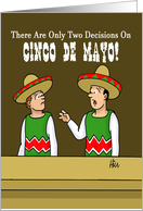 Cinco de Mayo Card With Two Guys Dressed in Hats and Serapes card
