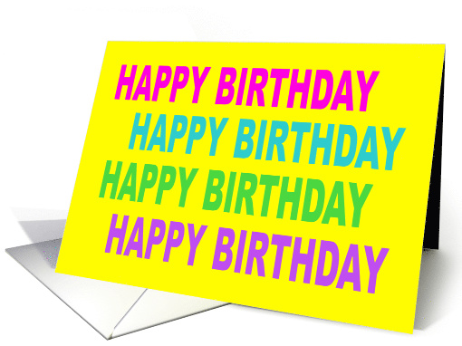 Quadruplets Birthday Card With Happy Birthday Repeated Four Times card