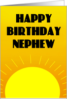 Birthday Card For A Nephew With Sunrise and A Yellow Sky card
