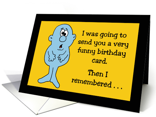 Humorous Getting Older Birthday Card With Cartoon Character card