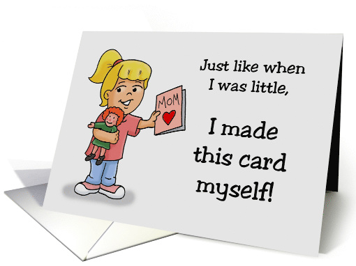 Birthday Card With Cartoon Cute Girl I Made This Card Myself card