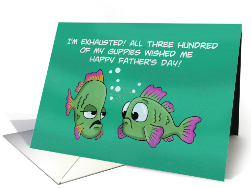 Humorous father's Day Card With Cartoon Of Two Fish card (1526806)