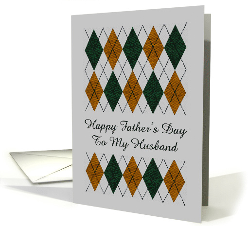 Father's Day Card For Husband With Argyle Pattern card (1526854)