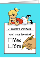 Father’s Day Card From Daughter. Father’s Day Quiz card