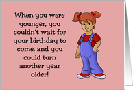 Birthday Card When You Were Younger Couldn’t Wait For Birthday card