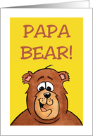 Father’s Day Card With Cartoon Bear For Papa Bear card