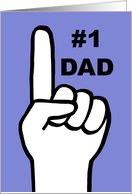 Father’s Day Card With #1 Dad And Fan Finger Sign card