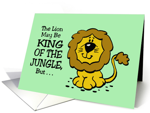 Cute Love/Romance Card For Her With A Cartoon Lion King... (1529280)
