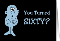 Humorous 60th Birthday Card With Cartoon Character card