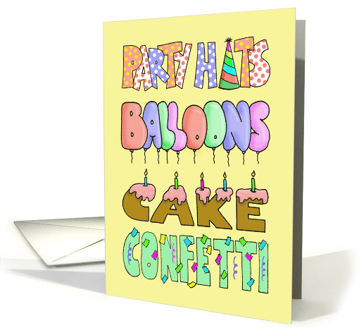 Birthday Card With Colorful Lettering In Unique Styles card (1529572)