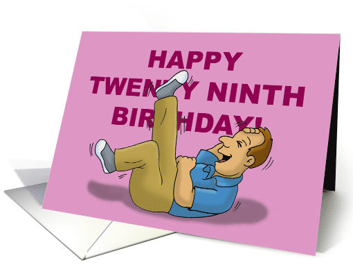 Humorous Birthday Card With Man Laughing Hysterically card (1531192)