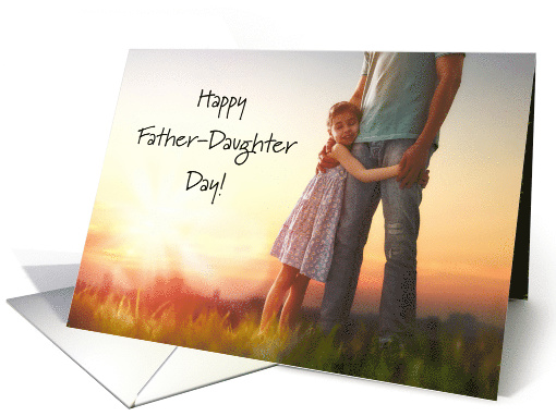 Happy Father-Daughter Day With Girl Hugging Dad card (1531206)