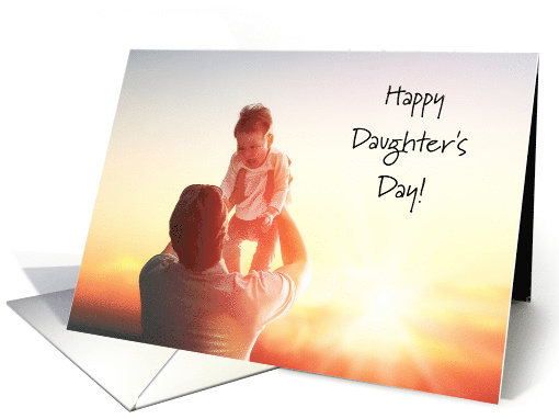 Daughter's Day Card With Father Holding Daughter card (1531208)