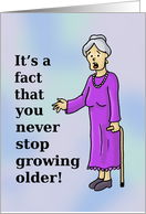 Birthday Card It’s A Fact That You Never Stop Growing Older card