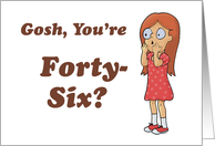 Birthday Card For Someone’s 46th Birthday With Surprised Little Girl card
