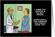 Get Well Card With Cartoon About Laughter Is The Best Medicine card