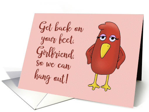 Get Well Card For A Female Friend Get Back On Your Feet,... (1535538)