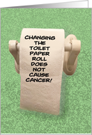Humorous Anniversary Card For Husband Changing The Toilet Paper card