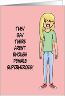 Mother’s Day Card For Mom From Daughter Female Superheroes card