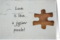 Love Is Like A Jigsaw Puzzle card